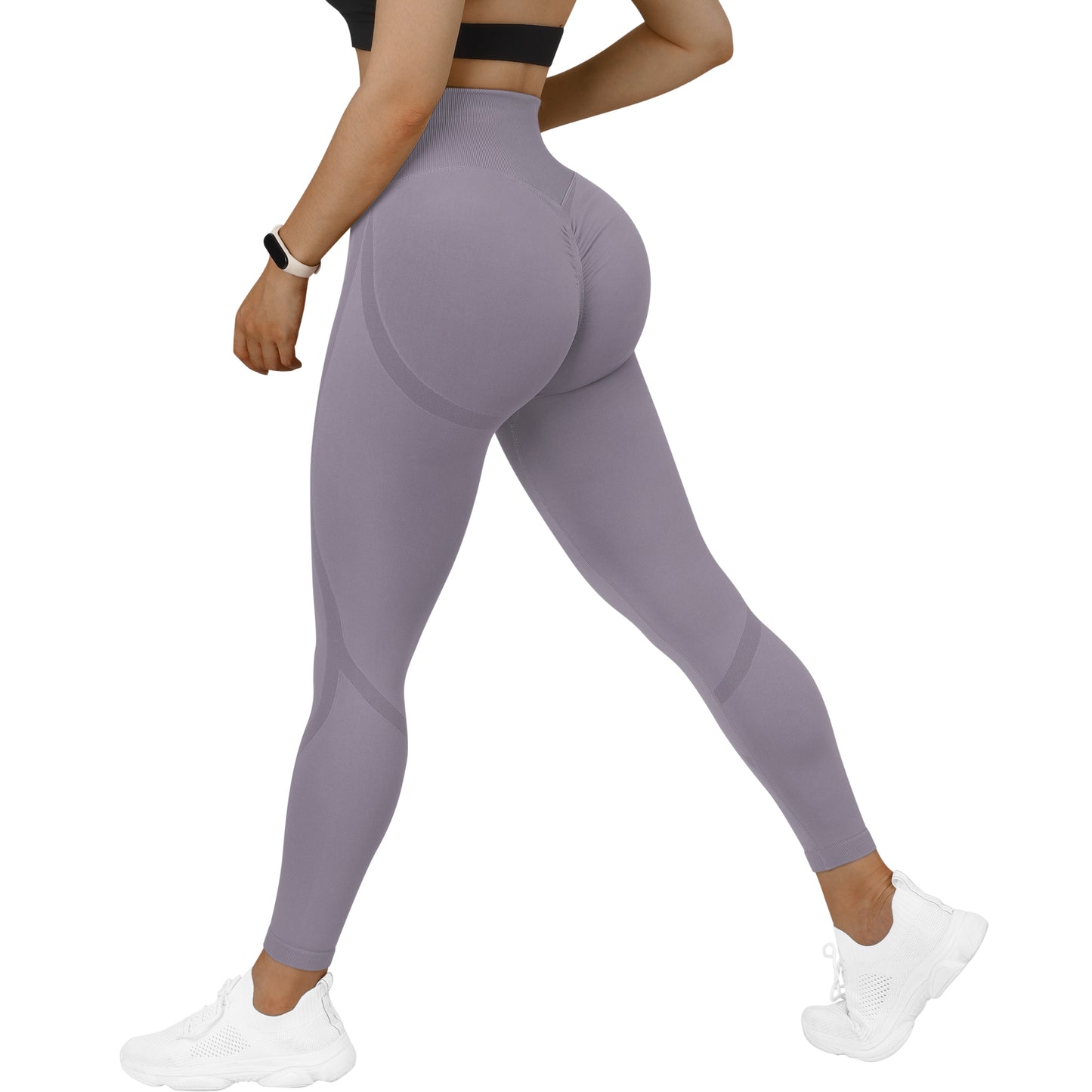 'GLOW 1/2' Seamless High Waisted Push Up Leggings